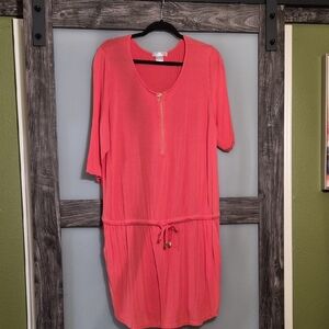 Lascana For Venus Coral Zip-Front Dress